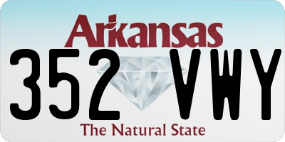 AR license plate 352VWY