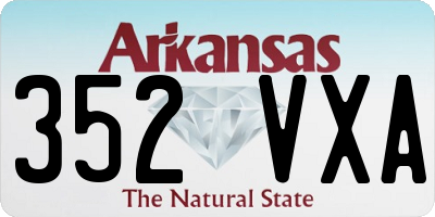 AR license plate 352VXA