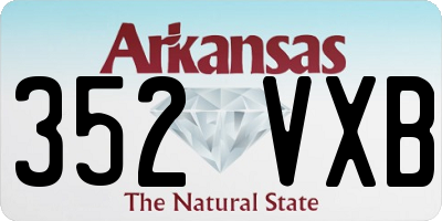 AR license plate 352VXB