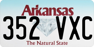 AR license plate 352VXC