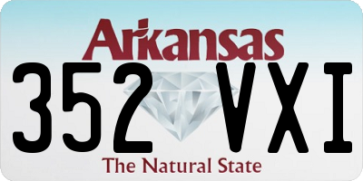AR license plate 352VXI