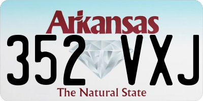 AR license plate 352VXJ