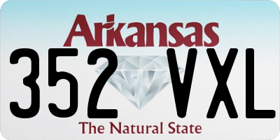 AR license plate 352VXL