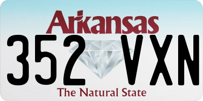 AR license plate 352VXN