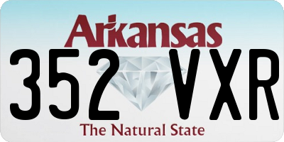 AR license plate 352VXR