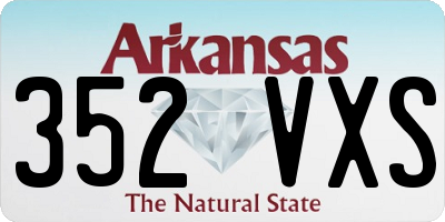 AR license plate 352VXS