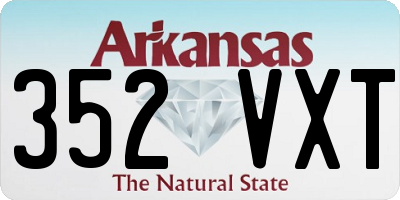 AR license plate 352VXT