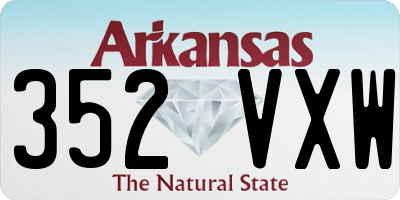 AR license plate 352VXW