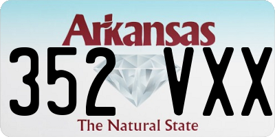 AR license plate 352VXX