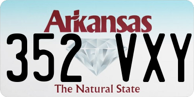 AR license plate 352VXY