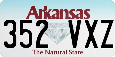 AR license plate 352VXZ
