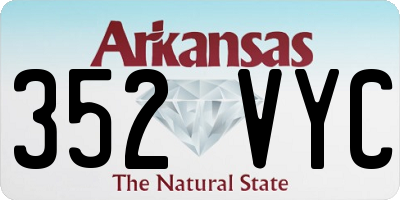 AR license plate 352VYC