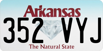 AR license plate 352VYJ