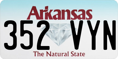 AR license plate 352VYN