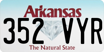 AR license plate 352VYR