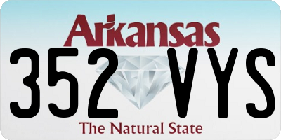 AR license plate 352VYS