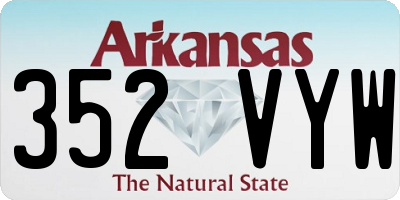 AR license plate 352VYW
