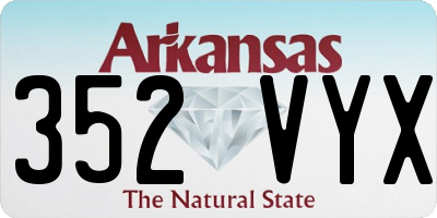 AR license plate 352VYX