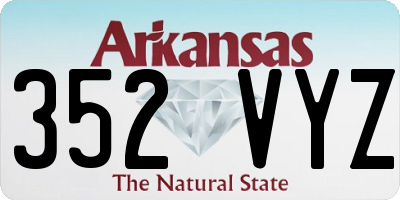 AR license plate 352VYZ
