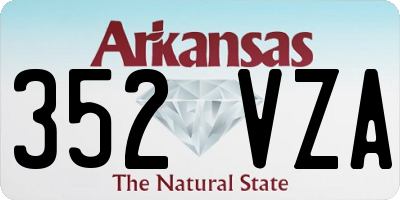 AR license plate 352VZA