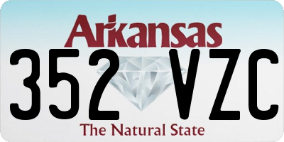 AR license plate 352VZC