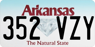 AR license plate 352VZY
