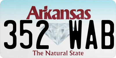 AR license plate 352WAB