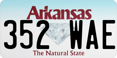 AR license plate 352WAE