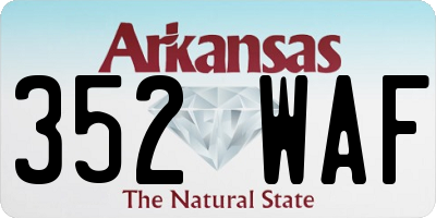 AR license plate 352WAF