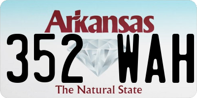 AR license plate 352WAH