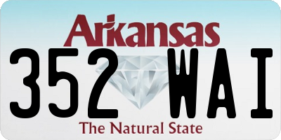 AR license plate 352WAI