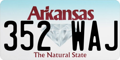 AR license plate 352WAJ