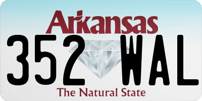 AR license plate 352WAL