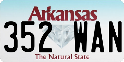 AR license plate 352WAN