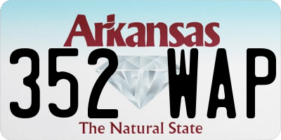AR license plate 352WAP
