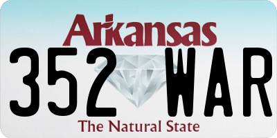 AR license plate 352WAR