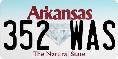 AR license plate 352WAS