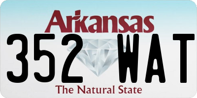 AR license plate 352WAT