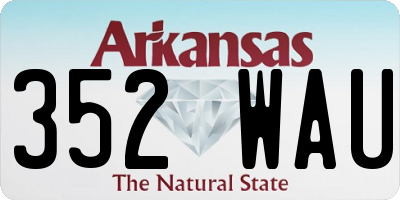AR license plate 352WAU