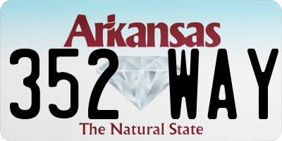 AR license plate 352WAY