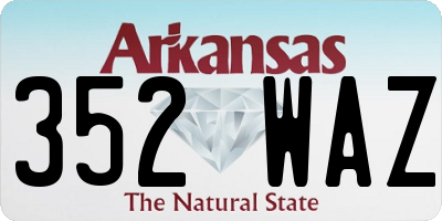 AR license plate 352WAZ