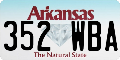 AR license plate 352WBA