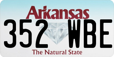 AR license plate 352WBE