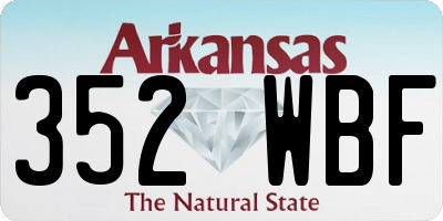 AR license plate 352WBF