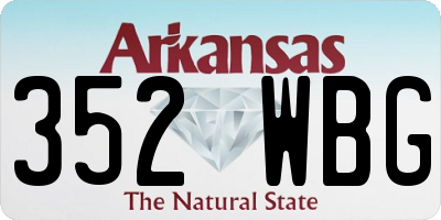 AR license plate 352WBG