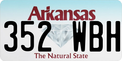 AR license plate 352WBH