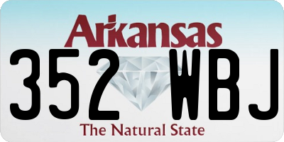 AR license plate 352WBJ