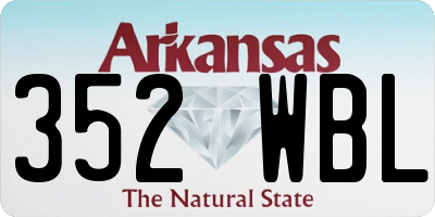 AR license plate 352WBL