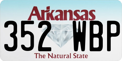 AR license plate 352WBP