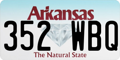 AR license plate 352WBQ